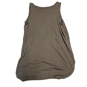 Express Womens Olive Brown V-Neck Strappy High Low Hem Tank Top Size L